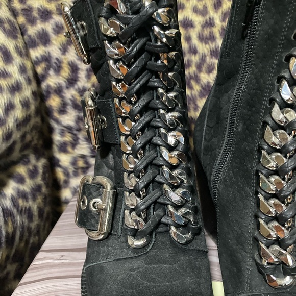 Jeffrey Campbell Chain Caceres Boots 6.5 - Picture 6 of 9
